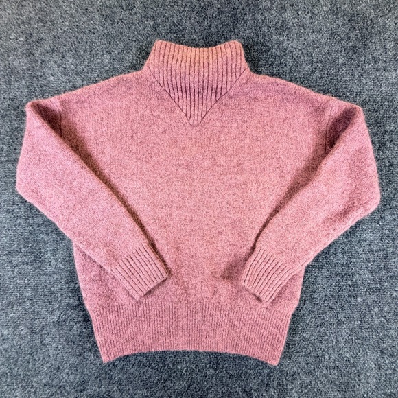 Madewell Sweaters - Madewell Dillon Pullover Sweater‎ Womens 2XS Heather Loganberry Ribbed Mock Neck